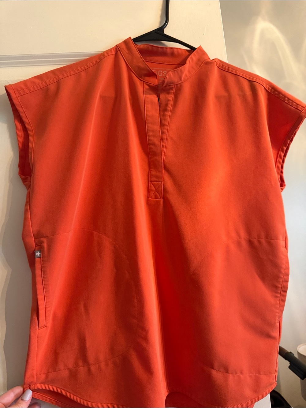 FIGS sunset Orange Rafaela Scrub Top